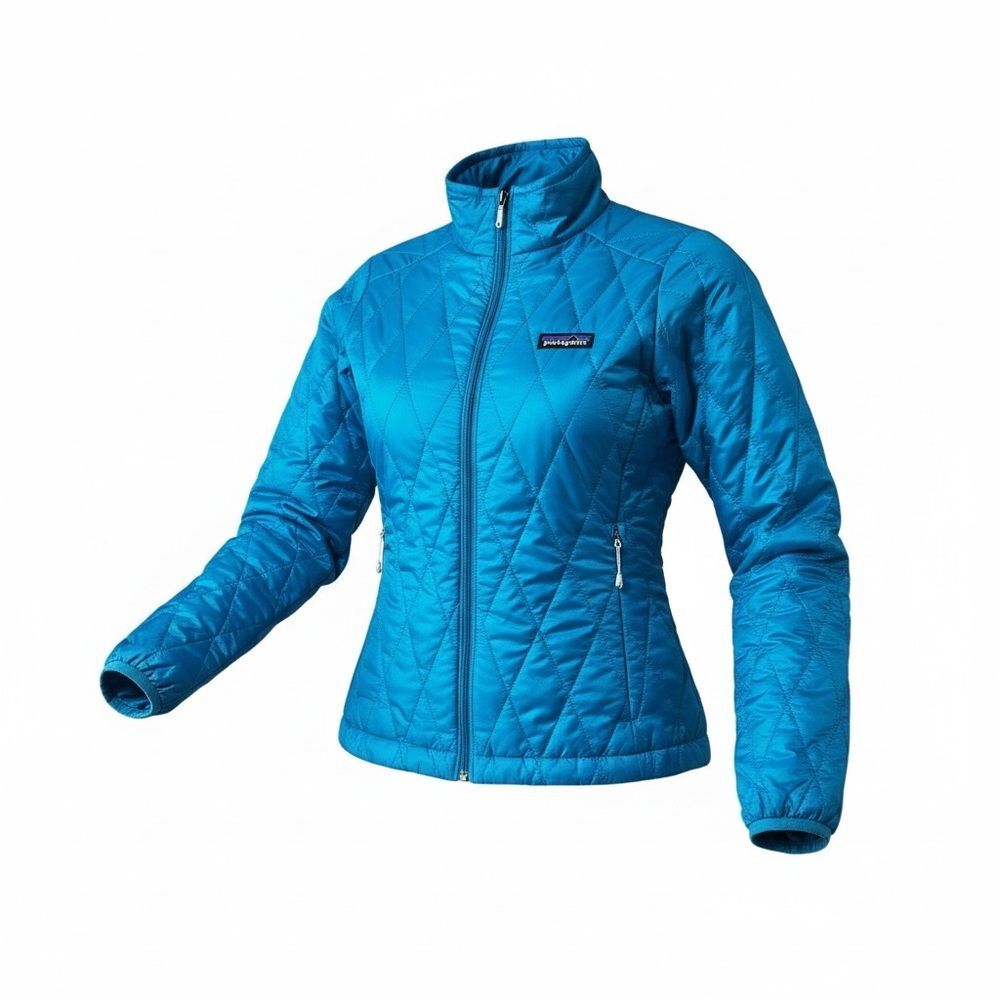 Patagonia Women’s Nano Puff Jacket XS Lagoon Blue Lightweight Insulated Full Zip